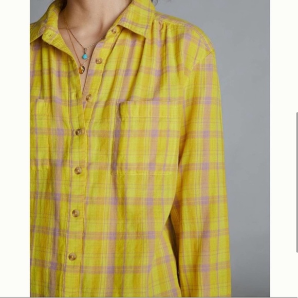 Anthropologie Seen Worn Kept Romy Button Down Blouse Top Shirt 8 - Picture 6 of 9
